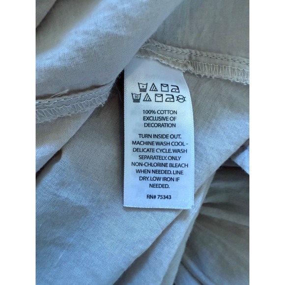 Lucky Brand Romantic Boho Cottagecore Embroidered Dress Size L Prairie Ruffle - Picture 11 of 12